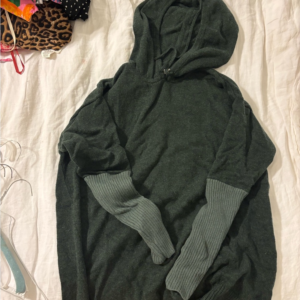 Athleta Green Hooded Sweatshirt